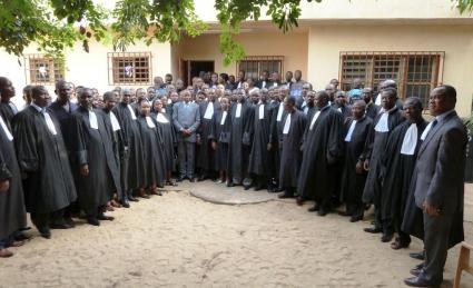 The judicial officers of Togo during the ceremony