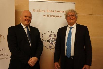 Rafal Fronczek, President of the National Council of the Judicial Officers of Poland, Leo Netten, President of the UIHJ