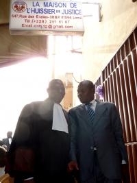 André Sama Botcho, President of the National Chamber of the Judicial Officers of Togo, Yacoubou Agnin, Director of Cabinet of the newly appointed Minister of Justice