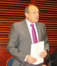 Jacques Isnard, président de l’UIHJ pendant son allocution d’ouverture