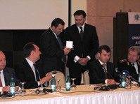Vlad Filat, premier ministre de Moldavie et Adrian Stoica, secrétaire du bureau 
