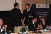 Alexandru Tanase, ministre de la justice de Moldavie avec Adrian Stoica